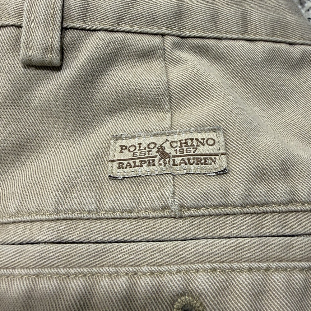 Vintage Polo Ralph Lauren Andrew Pant Chinos Men's 36x34 Khaki Tan Pleated